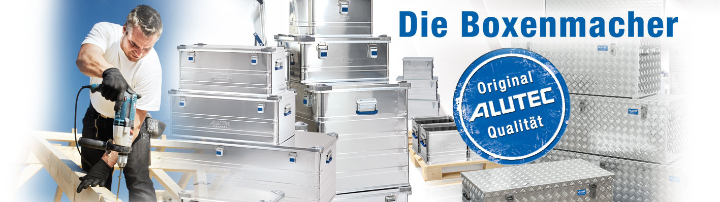 Willkommen ALUTEC – Ihrem innovativen Hersteller und Lieferanten von Aluboxen und Alukisten, Transportkisten und Transportboxen aus Aluminium.