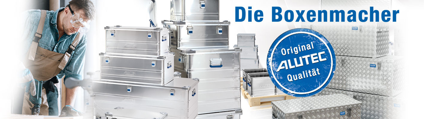 Willkommen ALUTEC – Ihrem innovativen Hersteller und Lieferanten von Aluboxen und Alukisten, Transportkisten und Transportboxen aus Aluminium.